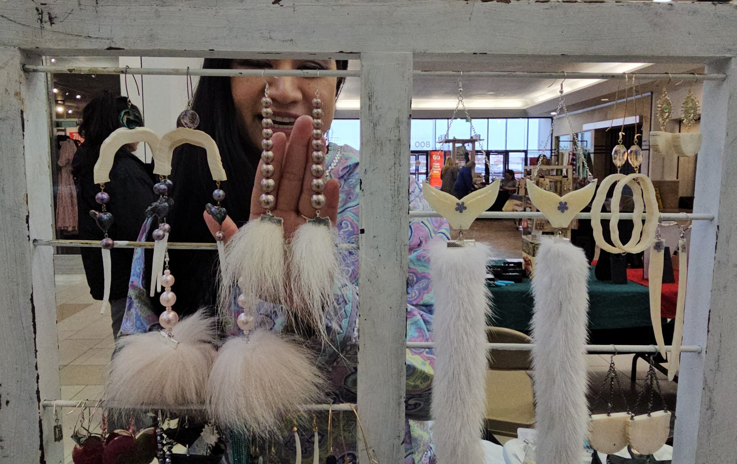 These earrings are absolutely stunning and elegant.  Impressive how Britt'Nee how combines animal materials, water materials and other beautiful quality materials to make such exotic and elegant pieces.  I have three favorites.